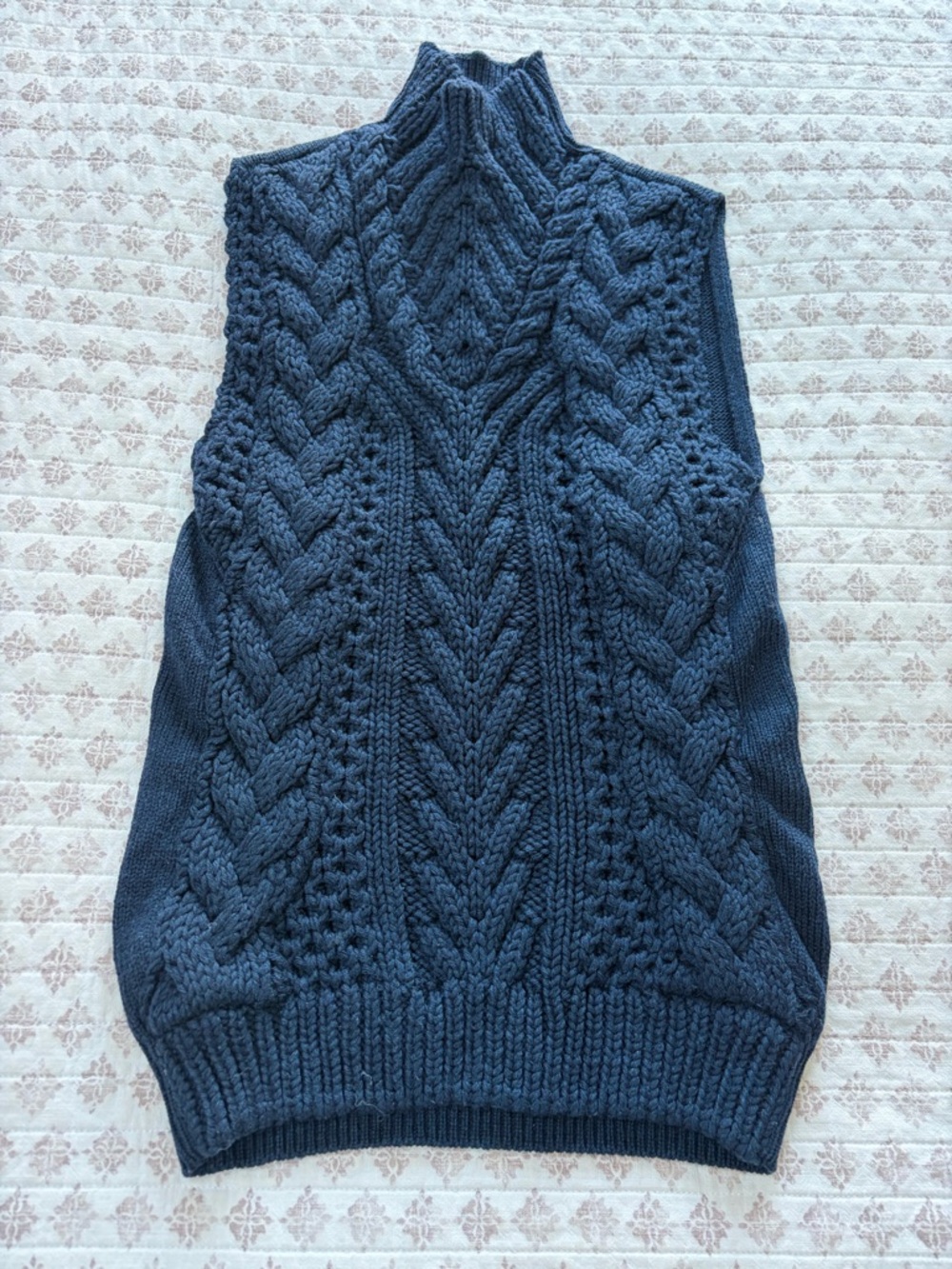 Altuzarra Navy Cable Knit sleeveless Sweater tank CBK style